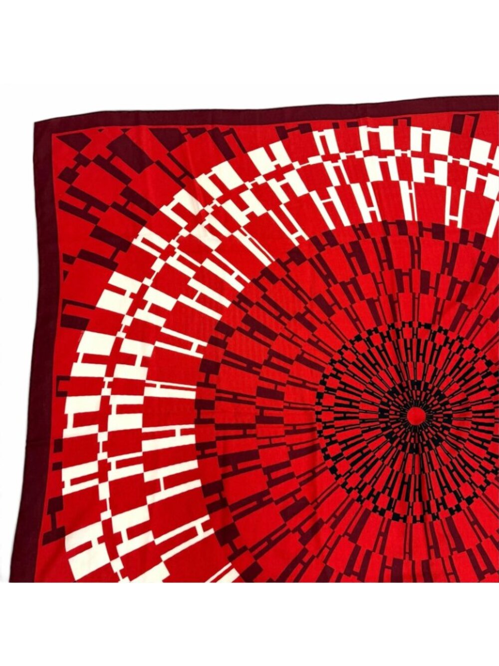 Hermes Carre Juan 140 Op H Optical H Cashmere Mixed Shawl Multi Scarf - Picture 5 of 10